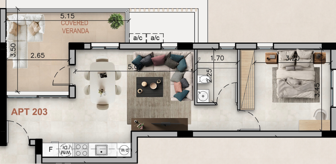 1 Bedroom Apartment - Image 4